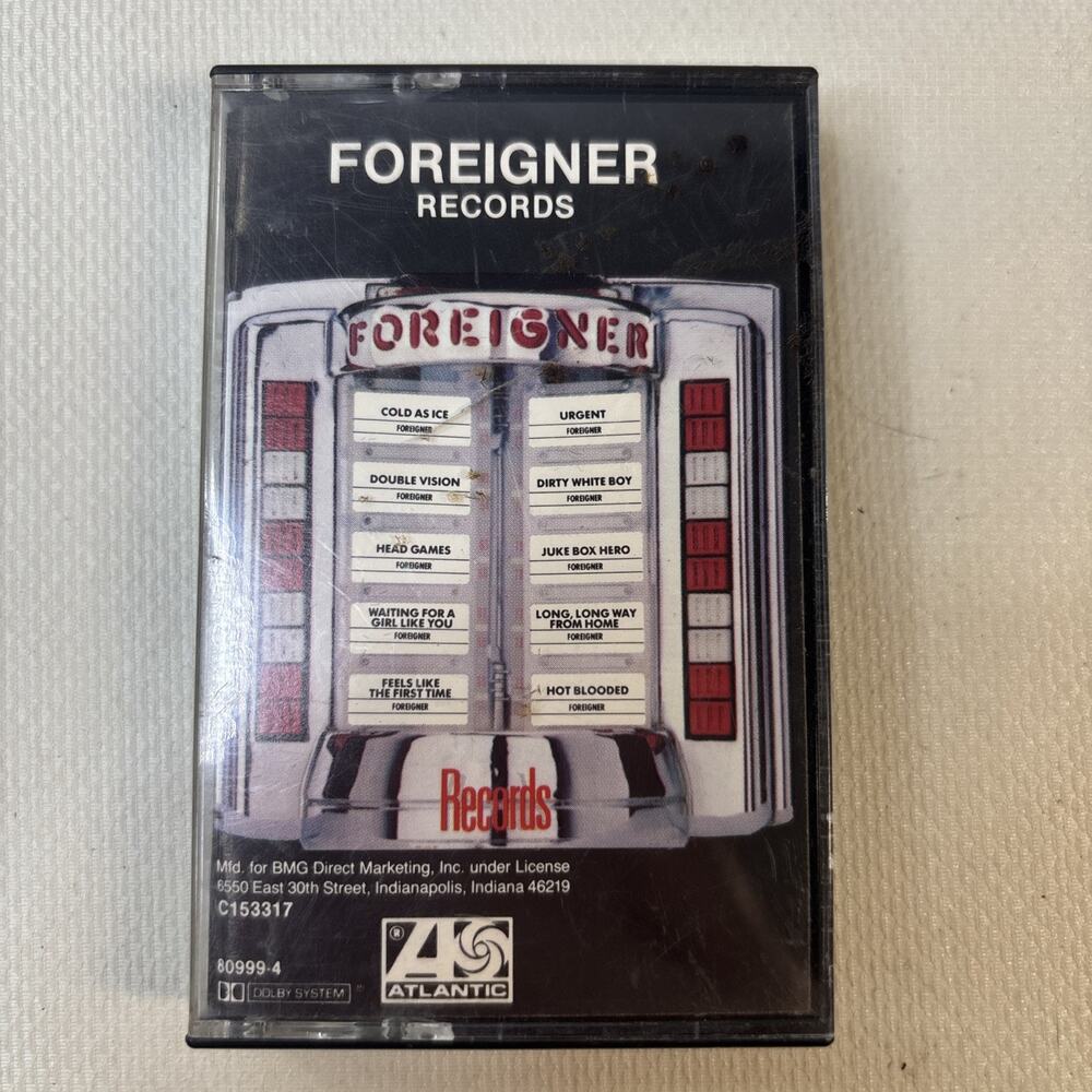 Foreigner Records Cassette Tape 1982 Atlantic Greatest Hits Juke Box Hero Cold A